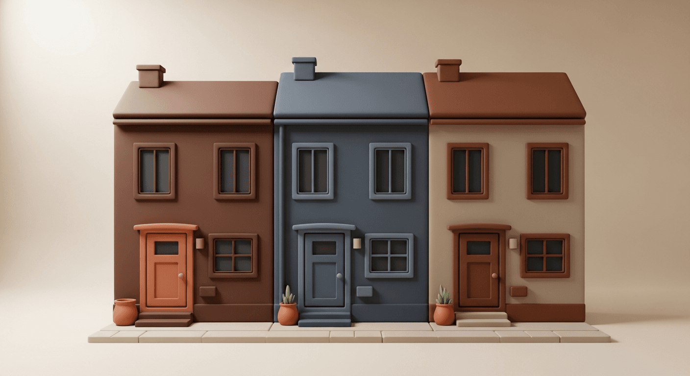 Row of Edmonton townhomes